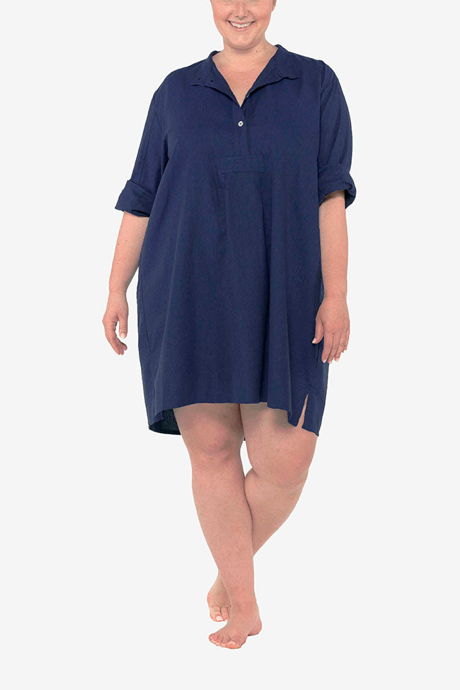 Short Sleep Shirt Midnight Twill PLUS