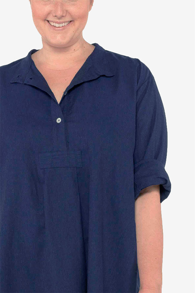 Short Sleep Shirt Midnight Twill PLUS