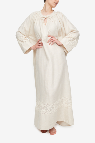 Delphine Dress Natural Weighted Linen