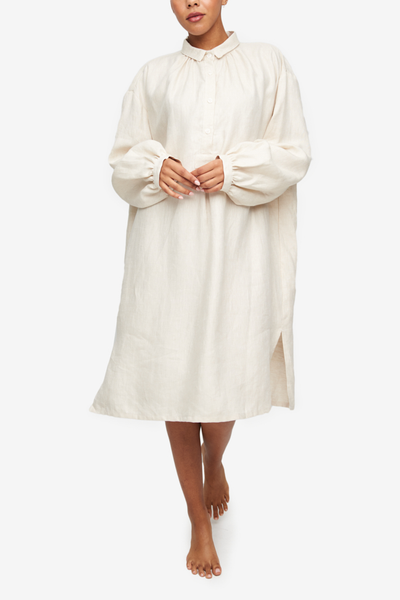 Martine Nightshirt Natural Weighted Linen