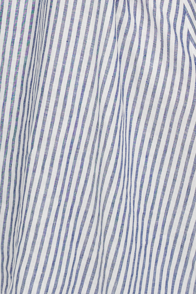 Long Sleep Shirt Navy Cabana Stripe PLUS
