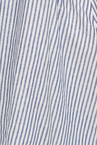 Long Sleep Shirt Navy Cabana Stripe PLUS