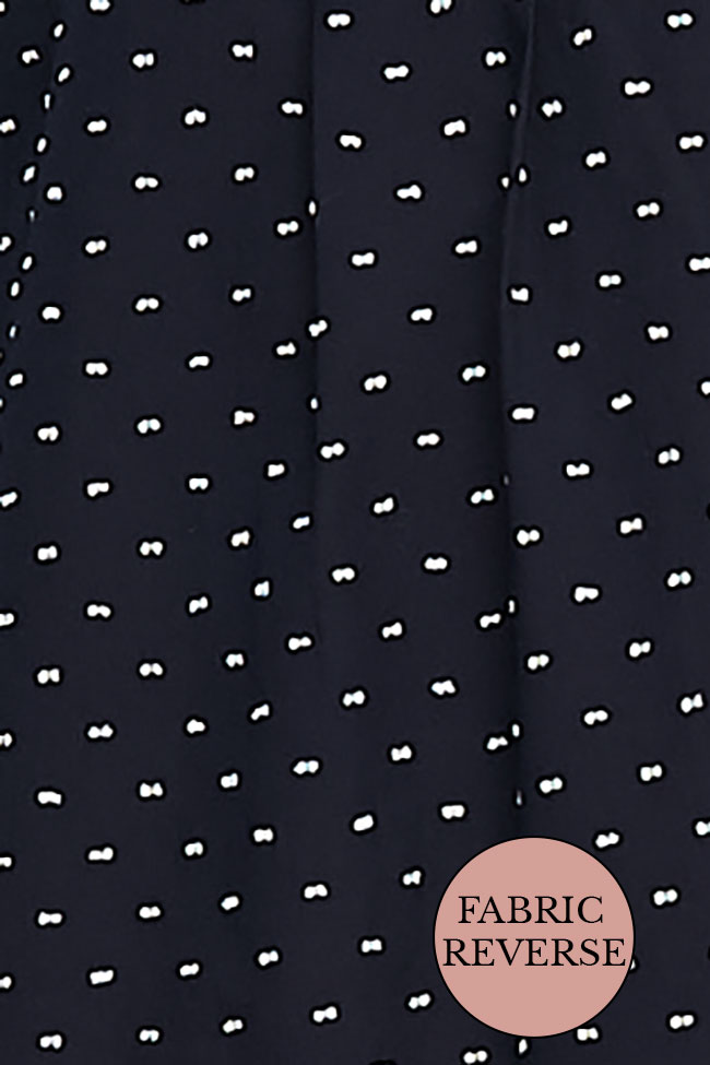 Two Pocket Sleep Shirt Navy Cotton Dot