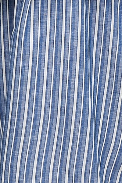 Short Sleep Shirt Navy Herringbone Stripe PLUS