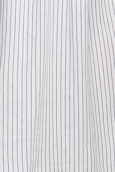 Sleeveless Nightie Navy Linen Blend Stripe