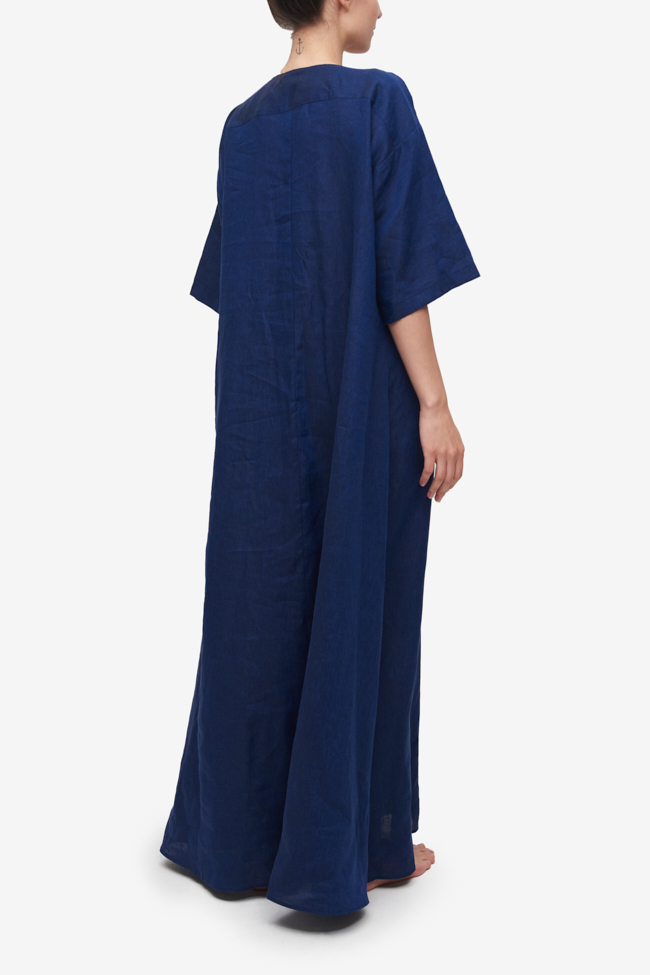 Classic Kaftan Navy Linen