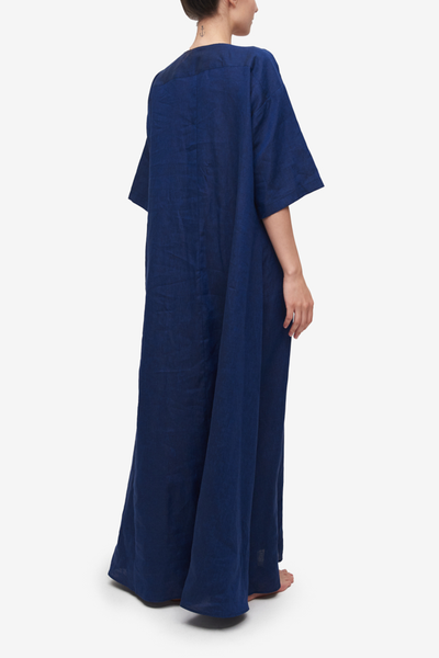 Classic Kaftan Navy Linen