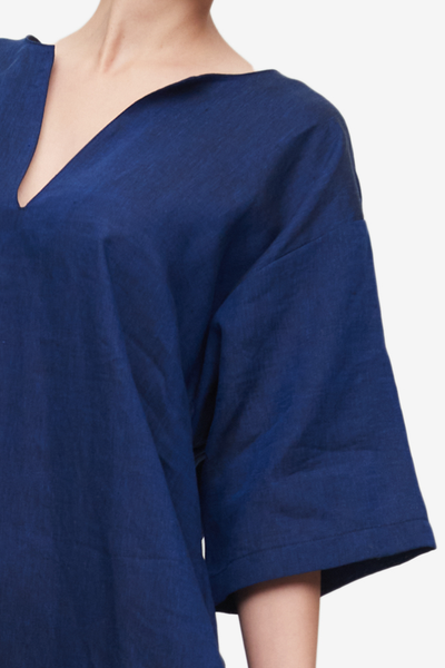 Classic Kaftan Navy Linen