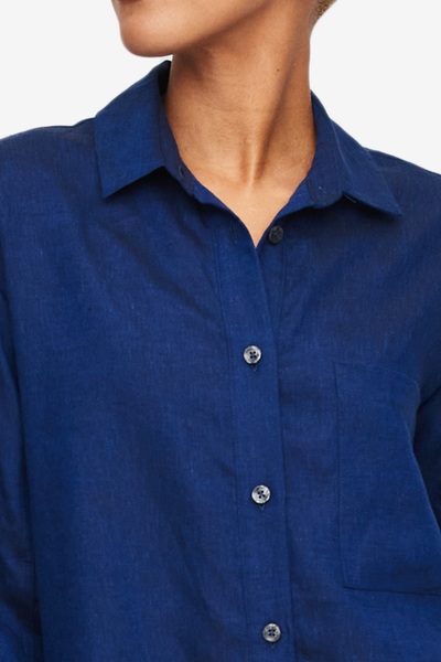 Classic Shirt Navy Linen