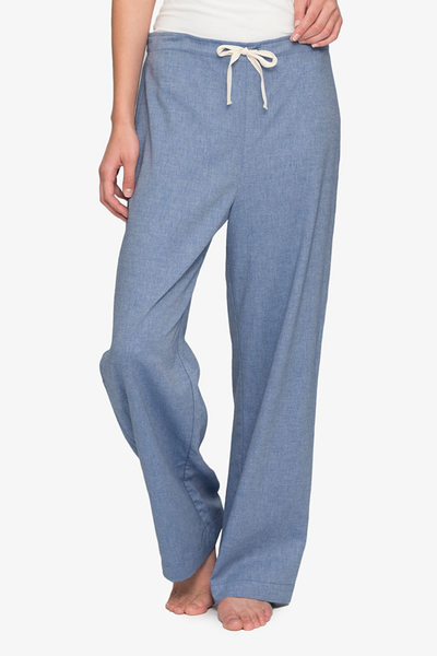 front view classic lounge pants in navy cotton twill by the Sleep Shirt