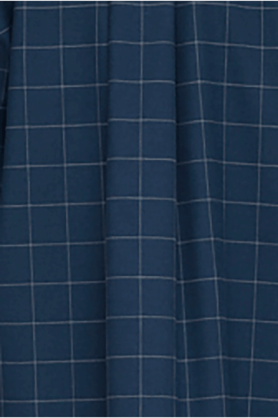 Full Length Sleep Shirt Navy Windowpane Flannel