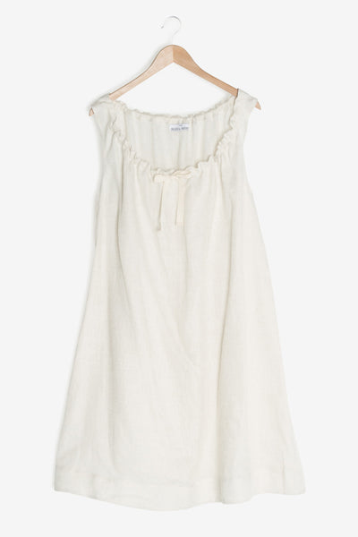 Sleeveless Nightie Oatmeal Linen