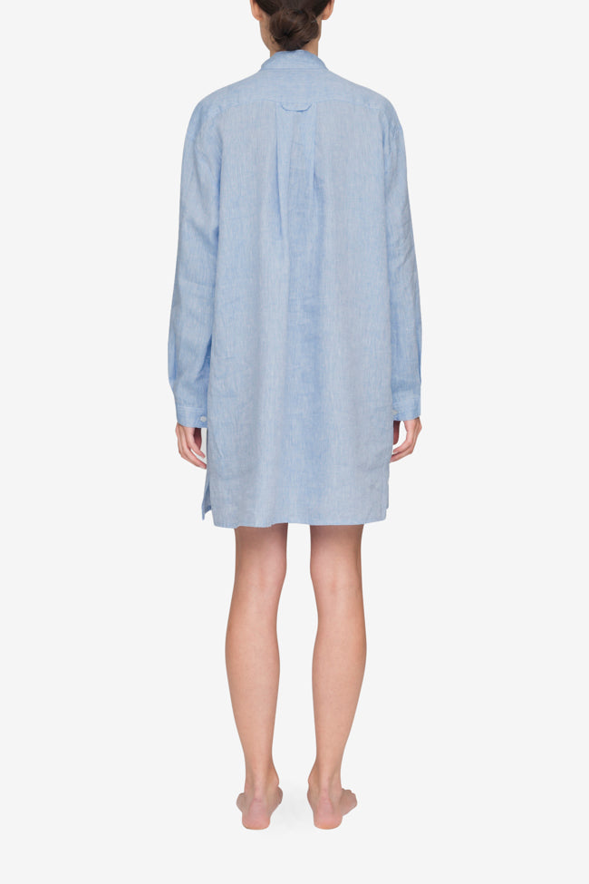 back view classic short sleep shirt ocean linen by the Sleep Shirt