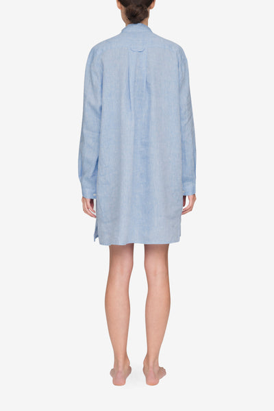 back view classic short sleep shirt ocean linen by the Sleep Shirt