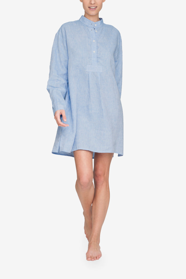 front view classic short sleep shirt ocean linen by the Sleep Shirt