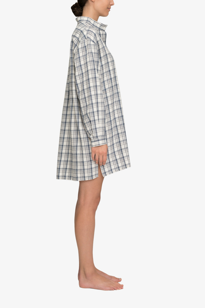 Short Sleep Shirt Overcast Plaid