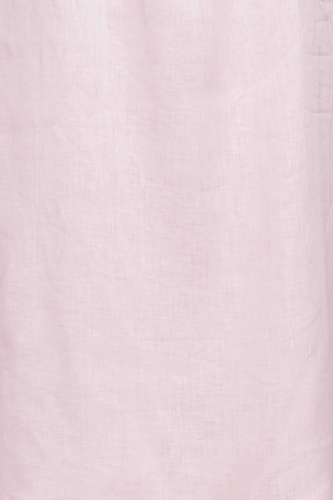 Full Length Party Nightie Pale Pink Linen
