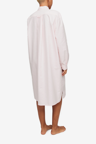 Long Sleep Shirt Pale Pink Oxford