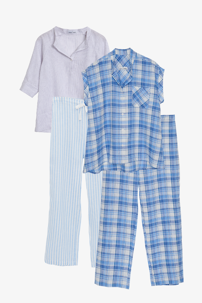 2 Pants & 2 Tops, Linen Blend, Size Small