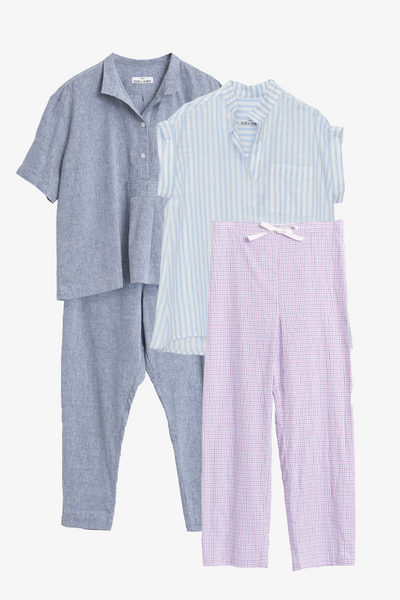 2 Pants & 2 Tops, Linen Blend, Size Small