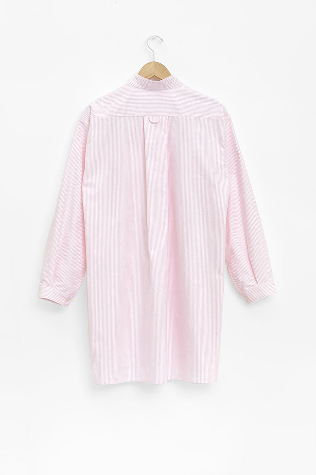 Short Sleep Shirt Pink Oxford Stripe