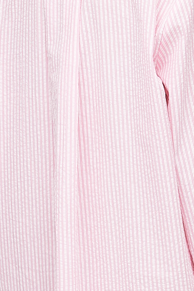 Sleeveless Nightie Pink Seersucker Stripe PLUS
