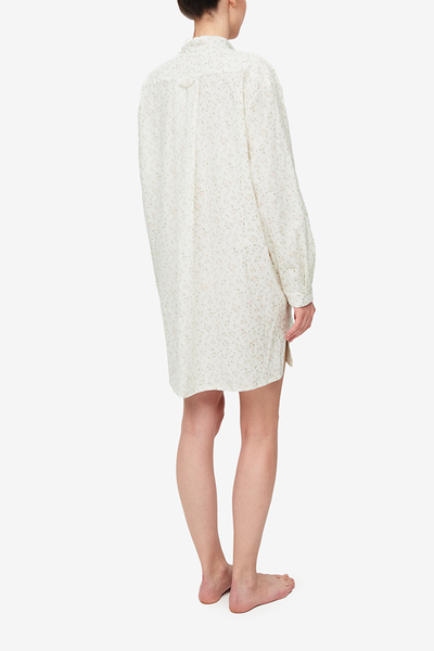 Short Sleep Shirt Pink Tea Floral