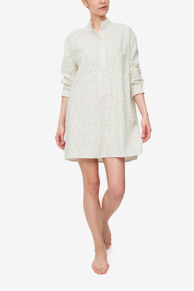 Short Sleep Shirt Pink Tea Floral