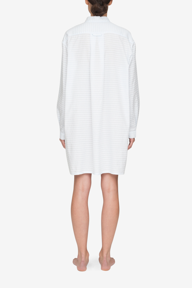 Short Sleep Shirt Plush Stripe