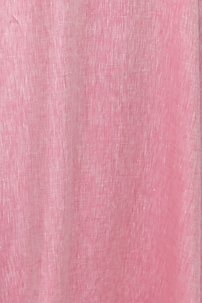 Long Sleep Shirt Raspberry Pink Linen
