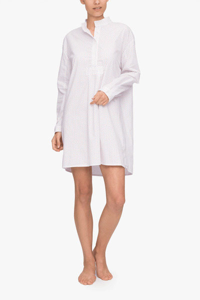 Short Sleep Shirt Red and Blue Dot