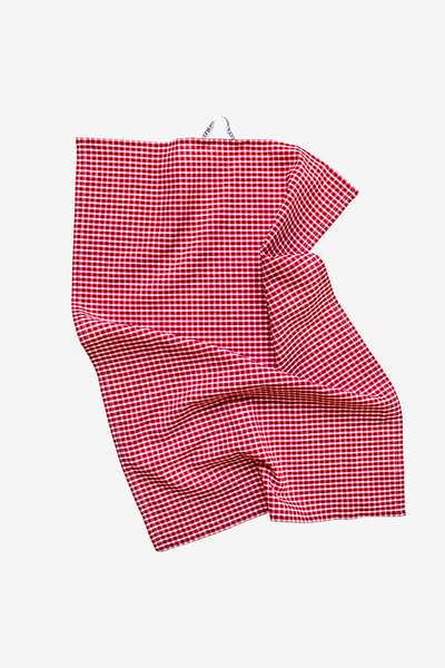Red Picnic Check Tea Towel - Set of 2