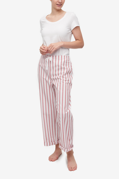 Lounge Pant Red Seersucker Stripe
