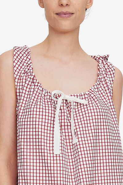 Sleeveless Nightie Red Shepherd Check