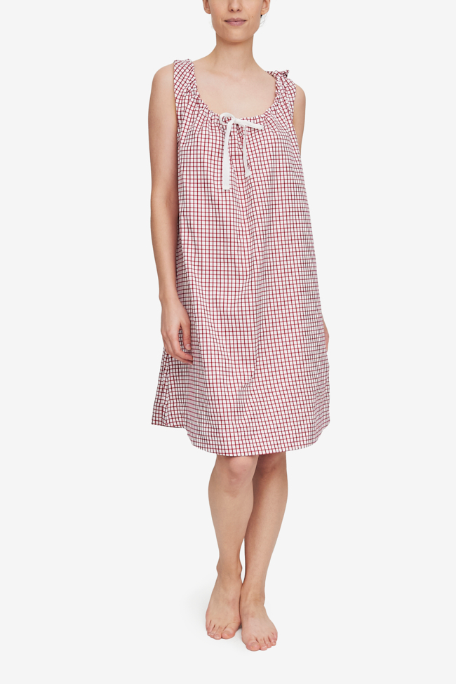 Sleeveless Nightie Red Shepherd Check