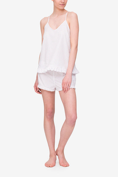 Ruffle Short Red and Blue Dot