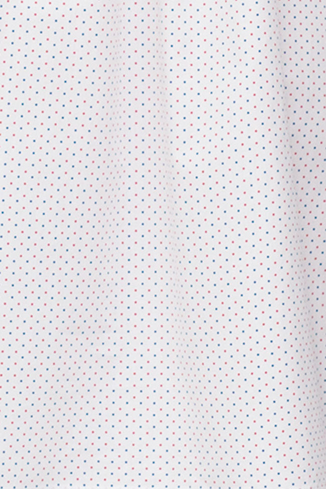 Short Sleep Shirt Red and Blue Dot