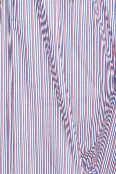 Long Sleep Shirt Red & Navy Stripe PLUS