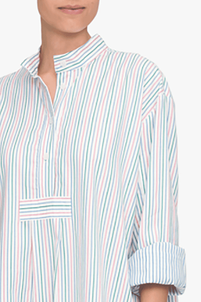 Long Sleep Shirt Garden Stripe