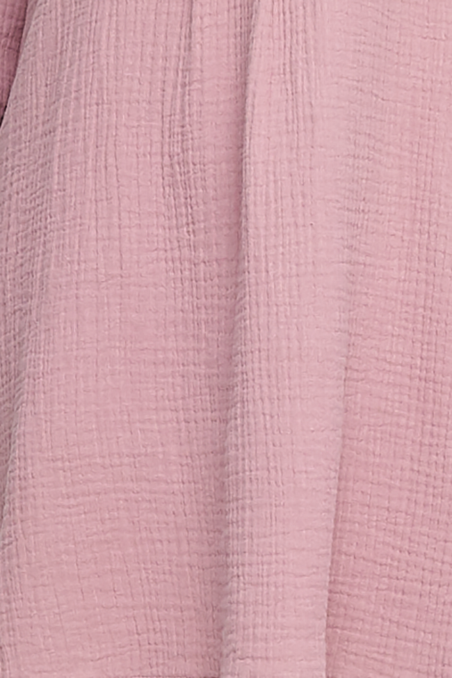 Short Sleep Shirt Rose Double Gauze PLUS