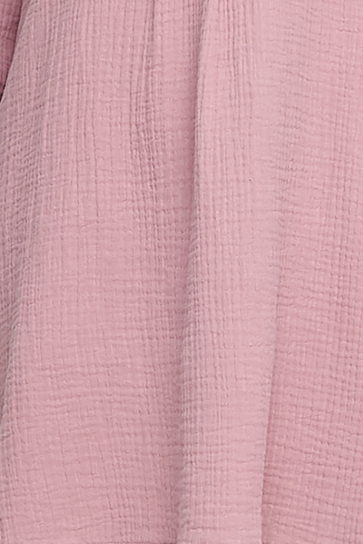 Short Sleep Shirt Rose Double Gauze PLUS