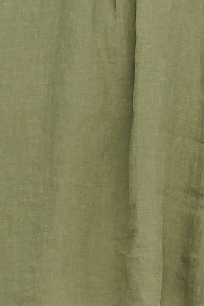 Short Sleep Shirt Sage Linen