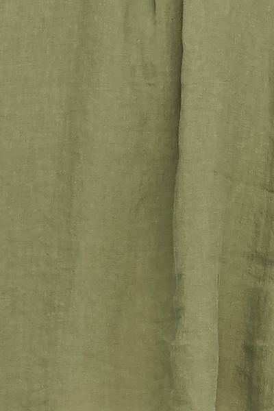 Short Sleep Shirt Sage Linen