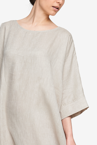 Oversized Kaftan Sand Linen