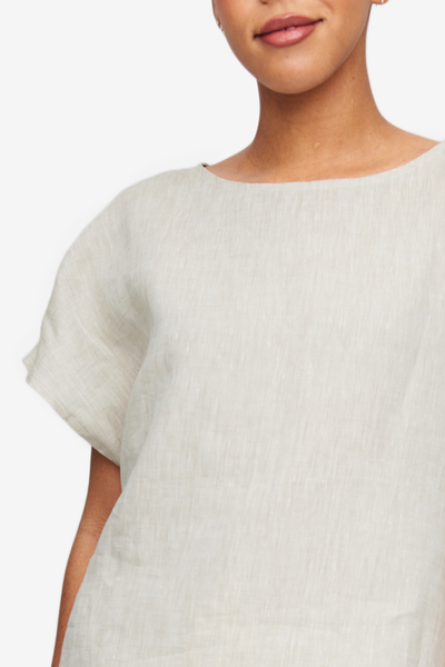 Set - Woven T-Shirt and Lounge Pant Sand Linen