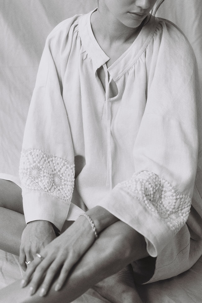 Severine Dress Natural Weighted Linen