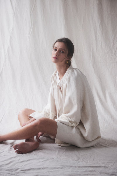 Severine Dress White Weighted Linen