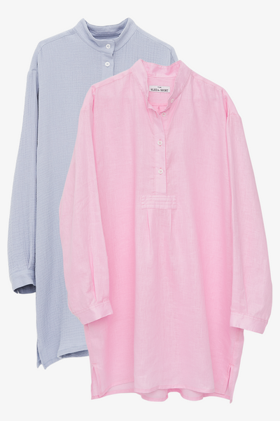 2 Short Sleep Shirts, 100% Cotton, One Size
