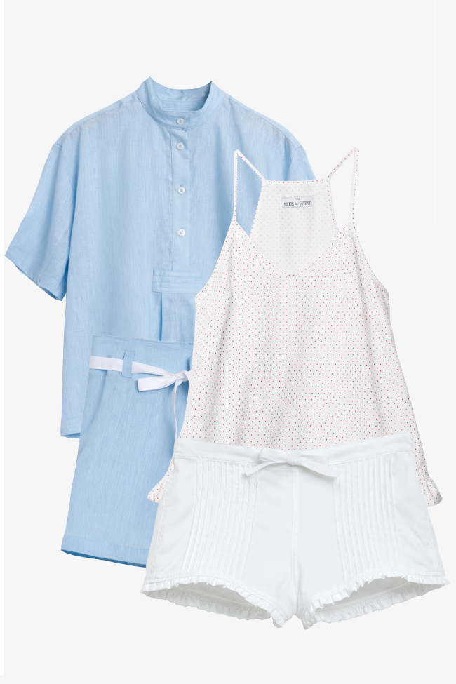 2 Shorts & 2 Tops, Linen Blend, Size Small
