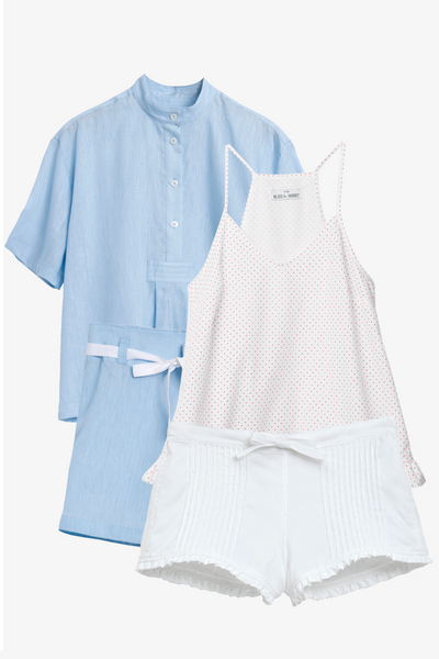 2 Shorts & 2 Tops, Linen Blend, Size Small